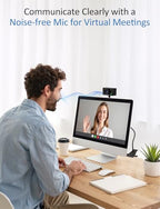magift 2K USB Webcam with Gooseneck Stand and Privacy Cover