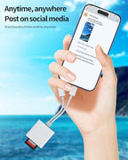HOYULLI 2-in-1 USB-C and Lightning SD Card Reader
