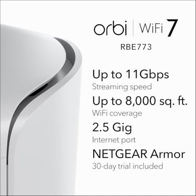 NETGEAR Orbi 770 Tri-Band Wi-Fi 7 Mesh Network System