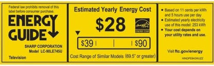 Sharp LC-90LE745U 90-Inch 1080p 3D LED HDTV
