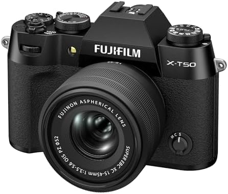 Fujifilm 16828777 X-T50 15-45mm Lens Bundle - Black