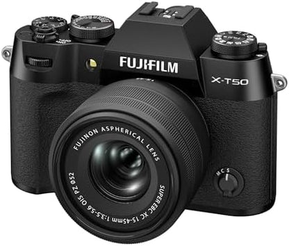 Fujifilm 16828777 X-T50 15-45mm Lens Bundle - Black