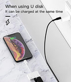 HOYULLI 4-in-1 Lightning OTG SD Card Reader Hub for iPhone
