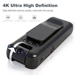 OQPECDP Mini Body Camera with 4K Night Vision