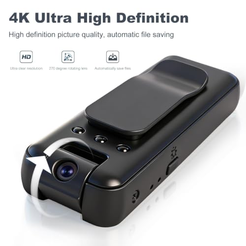 OQPECDP Mini Body Camera with 4K Night Vision — main product image