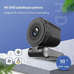 DDYYDS C180 4K Autofocus Webcam with Built-In Microphone