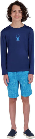 Spyder Rash Guard Youth 2-Piece Swim Set Navy/Blue