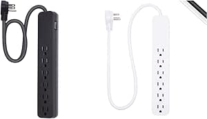 GE UltraPro 40532 6-Outlet Surge Protector Braided Cord