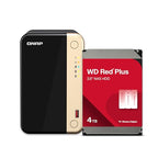QNAP TS-264-8G-24W-US 2 Bay NAS with 4TB WD Red Plus RAID1