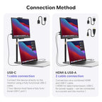 Omiodo Portable Laptop Monitor with Foldable Stand and Case