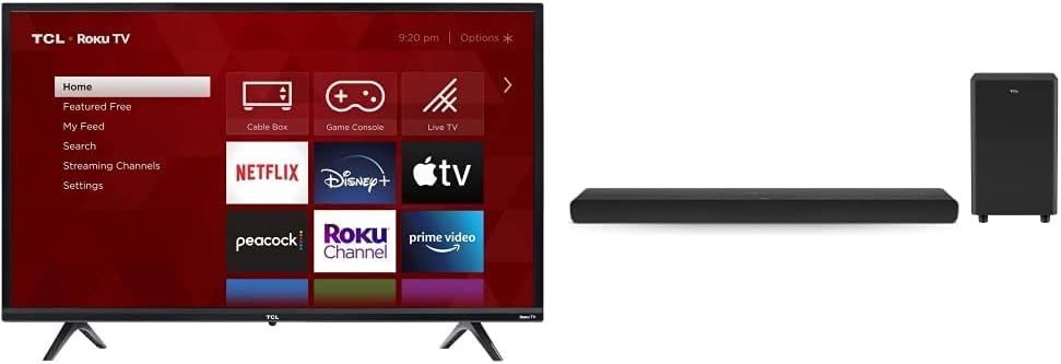 TCL 32S335 32-inch 720p Roku Smart TV Bundle