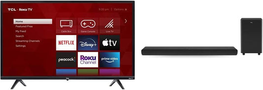 TCL 32S335 32-inch 720p Roku Smart TV Bundle