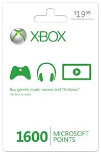 Microsoft Xbox LIVE 1600 Points Digital Code