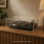 LUTQ Universal Acrylic Turntable Dust Cover with Nylon Sleeve