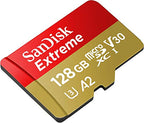 SanDisk 4351640425 128GB Extreme GoPro MicroSD Card Bundle