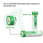 CASFROM 3200mAh Ni-MH Button Top Rechargeable Batteries
