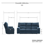 Lexicon 194840169147 Evanside Indigo Power Reclining Sofa