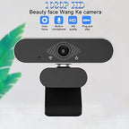 DDYYDS 1080p Plug-and-Play Webcam with Autofocus and Microphone