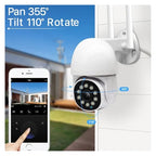 ZOMMRFVA Dual-Lens 8MP Waterproof WiFi Pan-Tilt Security Camera