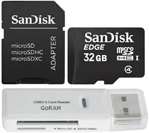 SanDisk SDSDQAB-032G MicroSD Card 32GB Class 4 (120 Pack) + Reader