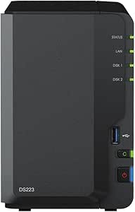 Synology DS223 - 2-Bay NAS Bundle - 20TB WD Red Plus