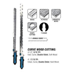 Spyder 300065 12PC Jigsaw Blade Set Wood Metal