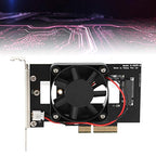 Aurovibe NVMe M.2 to PCIe x4 Adapter Card with Cooling Fan
