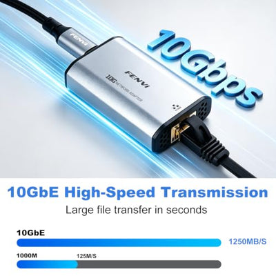 F FENVI USB-C 10Gbps Multi-Gigabit Ethernet Adapter
