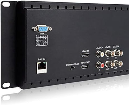 FEELWORLD FW-D71 Dual 7" 3RU Broadcast Monitor