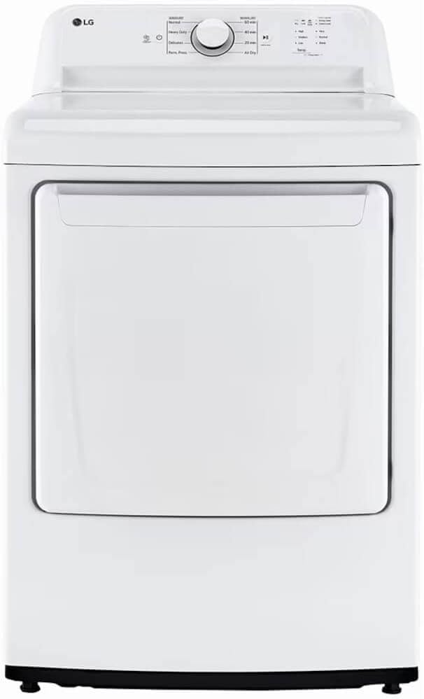 LG DLE6100W 7.3 Cu. Ft. Electric Smart Dryer White — main product image