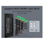 Raxmolo Dual-Bay M.2 NVMe and SATA SSD Enclosure