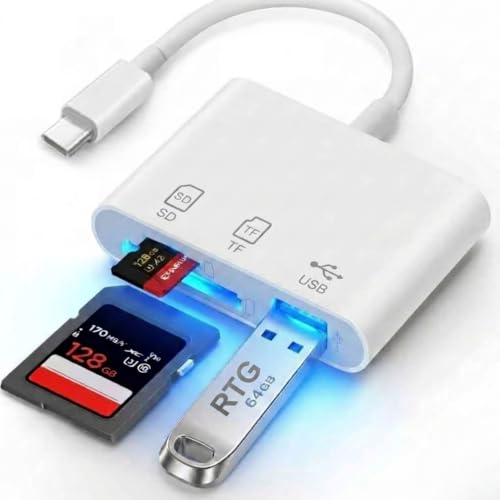 RediTekGo 3-in-1 USB-C SD and Micro SD Card Reader with USB 3.0 Port — main product image