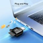 HAUXGOGO USB-C MicroSD Card Reader with Aluminum Housing