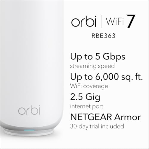 NETGEAR Orbi 360 WiFi 7 Dual-Band Mesh System (RBE363) — main product image