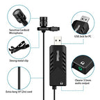 OISNGWNG Lavalier Clip-On Cardioid Condenser USB Microphone