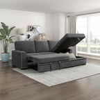 Lexicon Winona Charcoal Sectional Sofa with Right Chaise