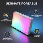 Yunseity RGB Video Light with App-Controlled Full-Color Modes