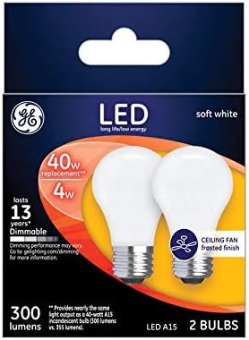 GE Lighting A15 LED Bulb - Soft White, 2-Pack — main product image