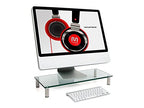 Monoprice Multimedia Desktop Stand 22 Inch Clear Glass