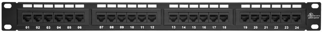 Monoprice N252-024 Cat6 Patch Panel 24-Port