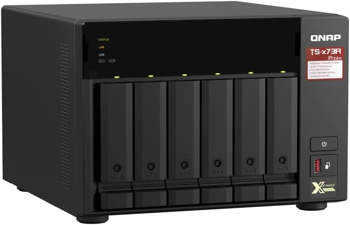 QNAP TS-673A-8G 6-Bay NAS 2.5GbE Ports PCIe Slots