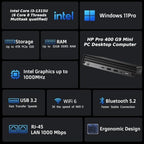 HP Pro 400 G9 Mini PC Desktop with Windows 11 Pro