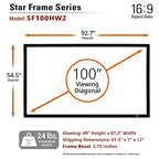 Elite Screens SF100HW2 Star Frame 100