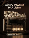 LYJFBD Battery-Powered Wireless RGBWA LED Stage Uplights