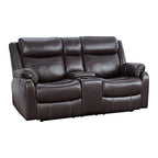 Lexicon 194840173595 Salerno Brown Reclining Loveseat