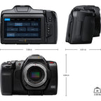 Blackmagic Design CINECAMPOCHDEF6K2 Pocket Cinema Camera 6K G2 Power Bundle