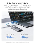 Lexar ES3 1TB External SSD, USB 3.2 Gen2 Portable