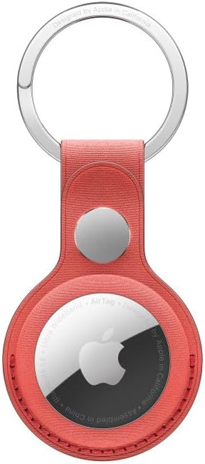 Apple AirTag FineWoven Key Ring - Coral - Holder Only