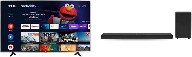 TCL 4 Series 43S434 43-Inch 4K UHD HDR Android TV Sound Bar — main product image