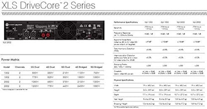 Crown XLS1502 Two-Channel Power Amplifier 525W